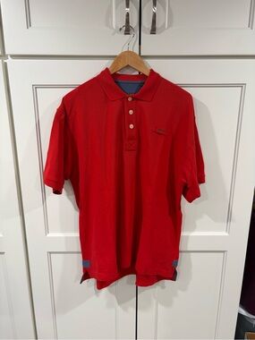 Orvis Men's Bright Red Polo Shirt